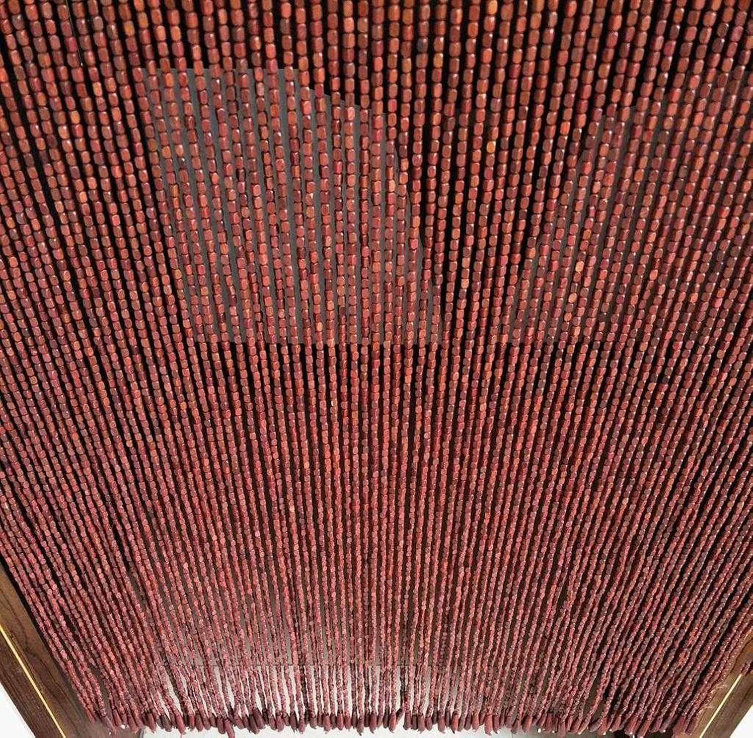 Bambusperlenvorhänge for Türen, natürlicher Bambus-Türvorhang, Bambus-Türperlen, hängende Dekoration, Trennwand, Holzperlenvorhänge(70 strands-70x110cm)