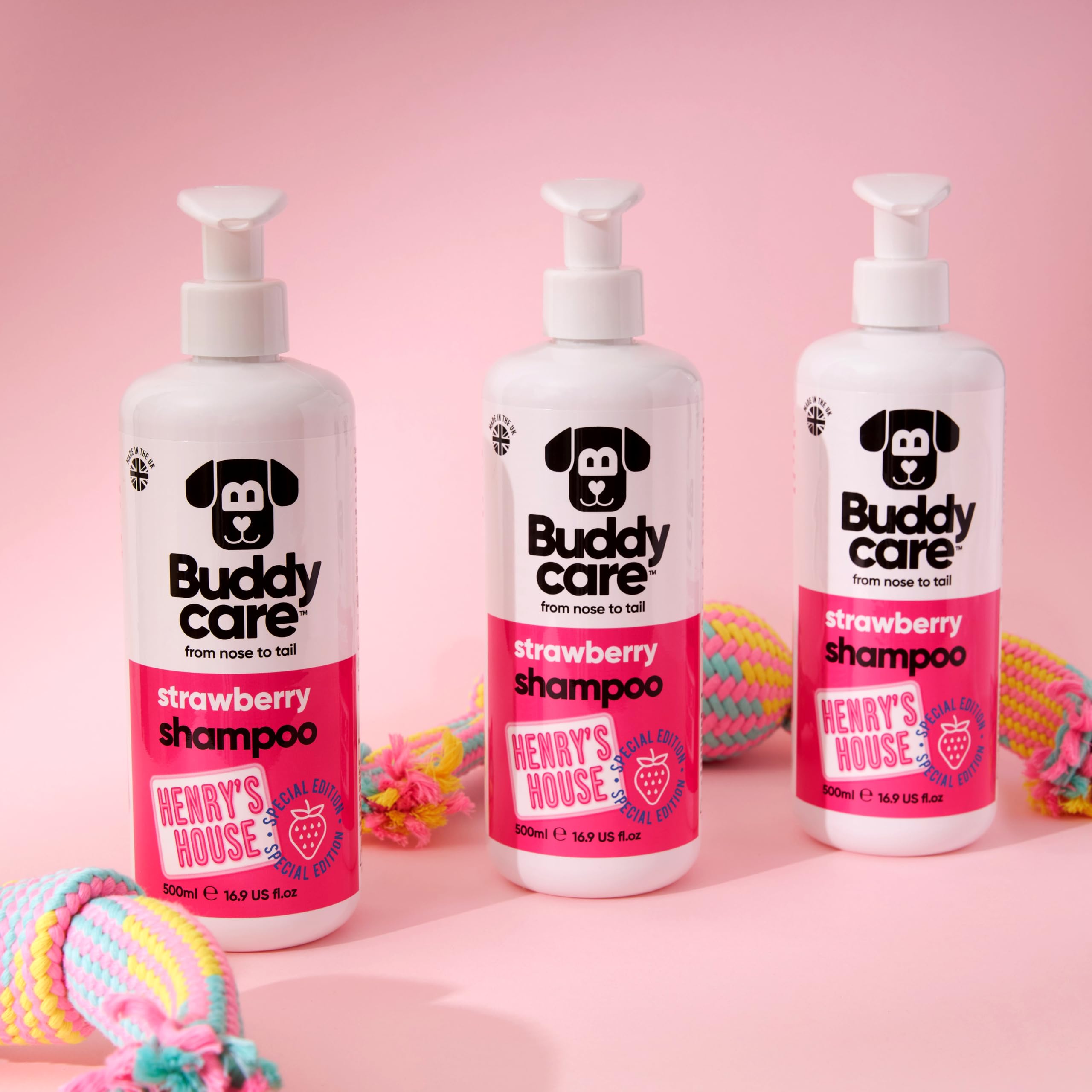 Strawberry Dog Shampoo by Buddycare, Strawberry Shampoo, 500ml - Image 2