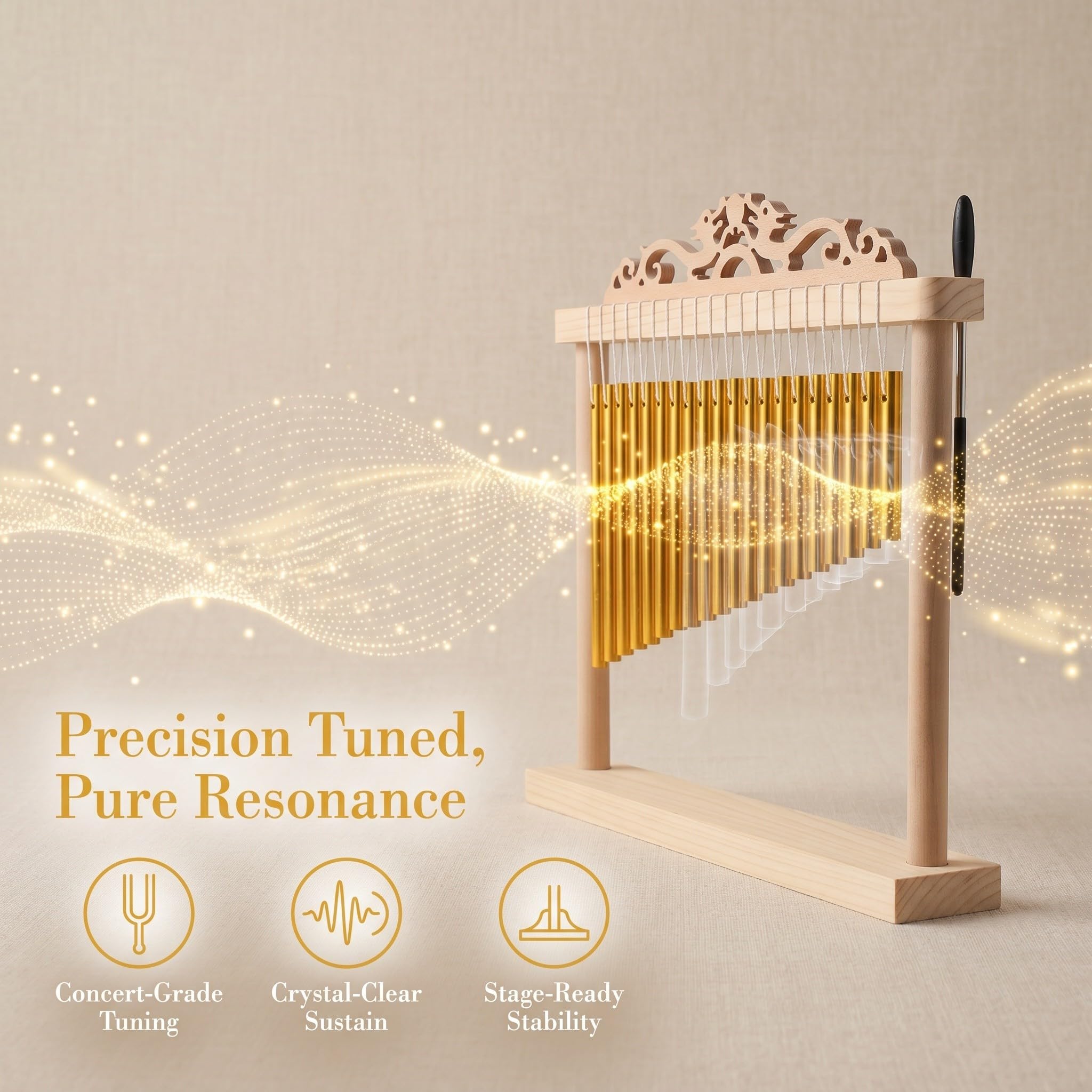 VOSAREA Campanas de Viento Musicales para Percusión con Tonos y Diseño Decorativo para Presentaciones y Uso Escenario