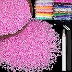 5000pcs 2mm Resin Rhinestones Bulk, Pink AB Flatback Round Jelly Rhinestones Bedazzling Non Hotfix Crystal Gems Large Quantity Wholesale for DIY Crafts Clothes Bottles Tumblers Face Makeup Manicure