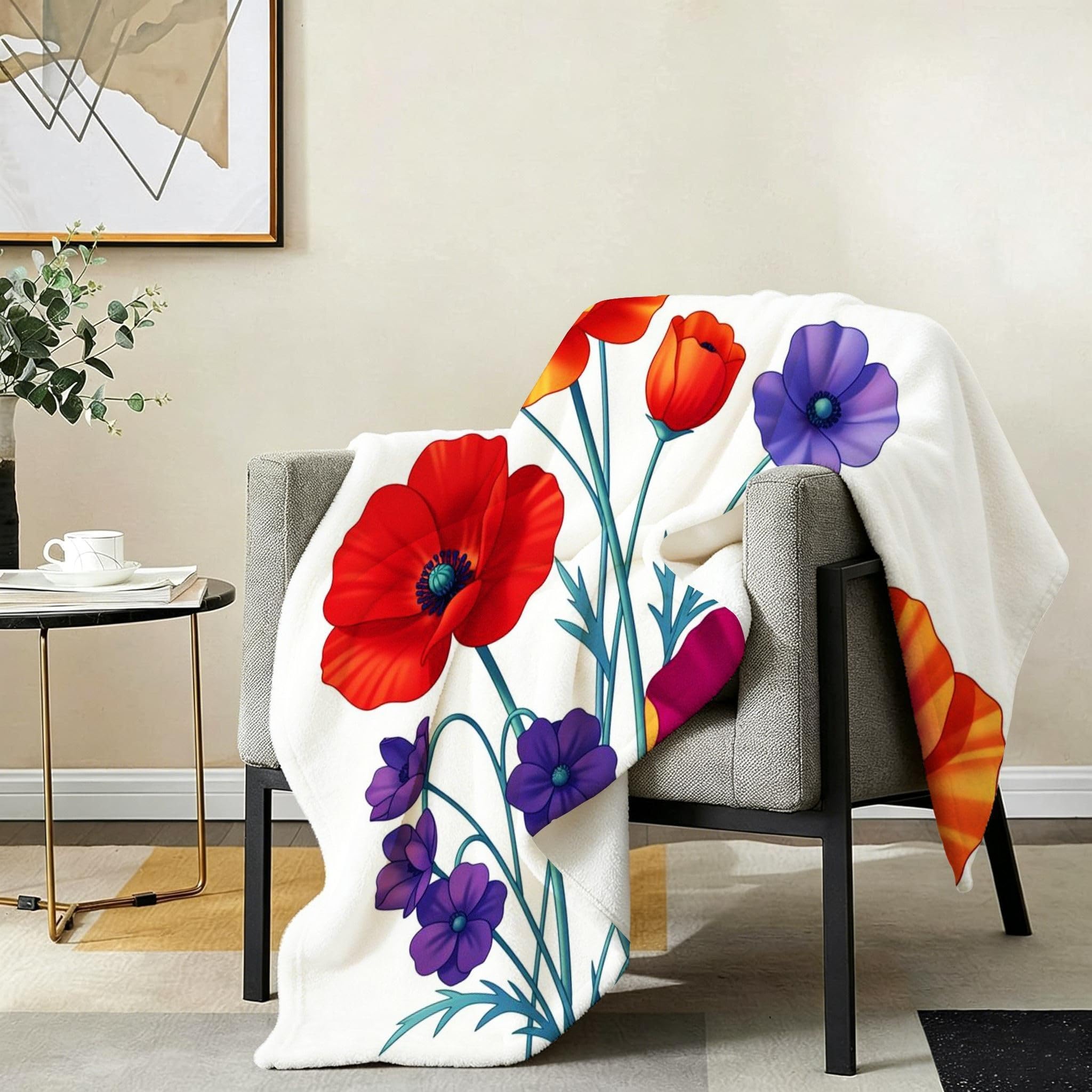 Manta Entretiempo Grande, Flor Amarilla, 220x240 cm, AQ8363
