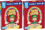 LUCKY CHARMS - FAMILY SIZE PACK - Cereal Box with Marshmallows, Frosted Cereal With Marshmallows, 526 Grams