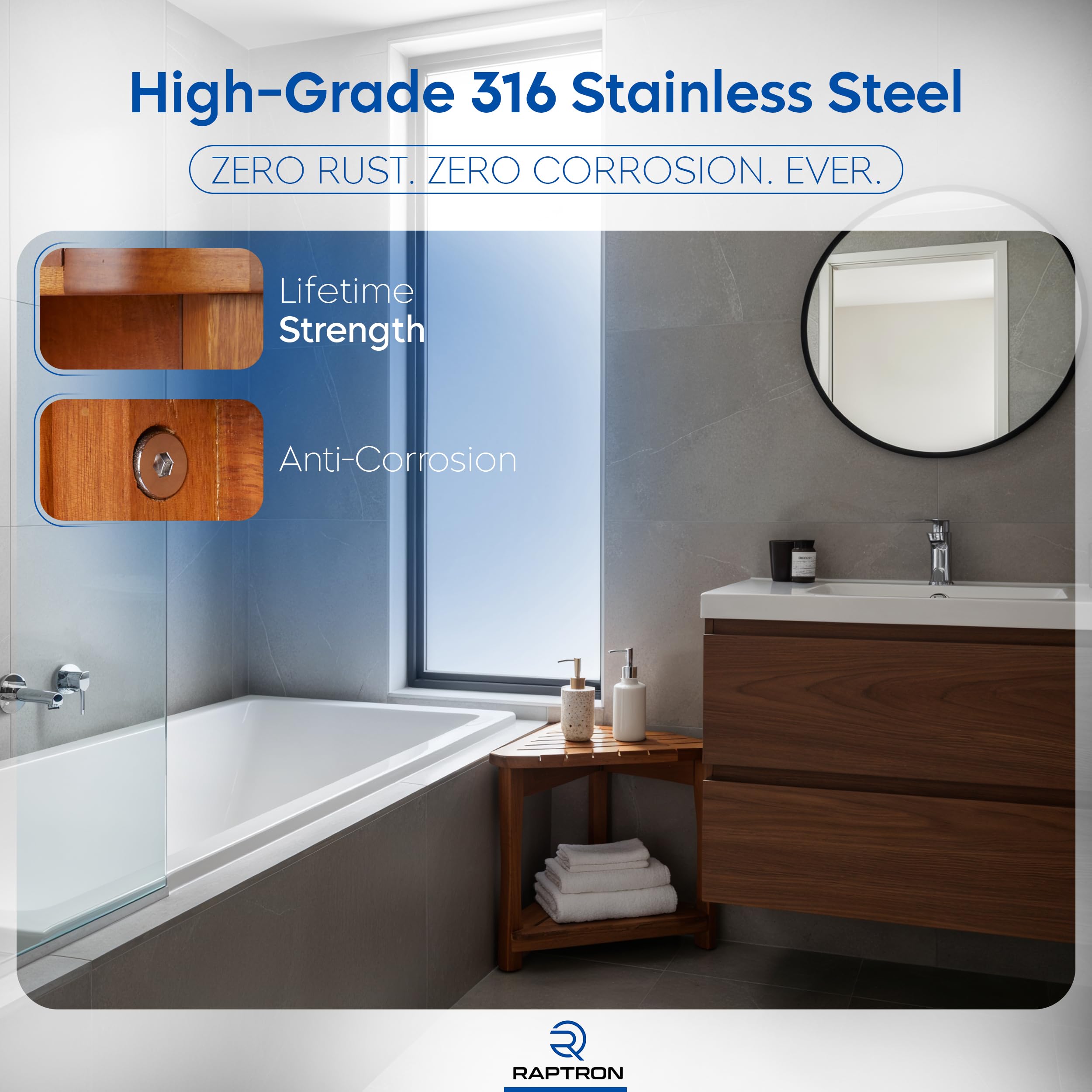 Banco de ducha de teca para ducha interior, taburete de ducha de madera maciza de teca 100% grado A, asiento de baño de madera impermeable con estante de almacenamiento, silla de spa antideslizante