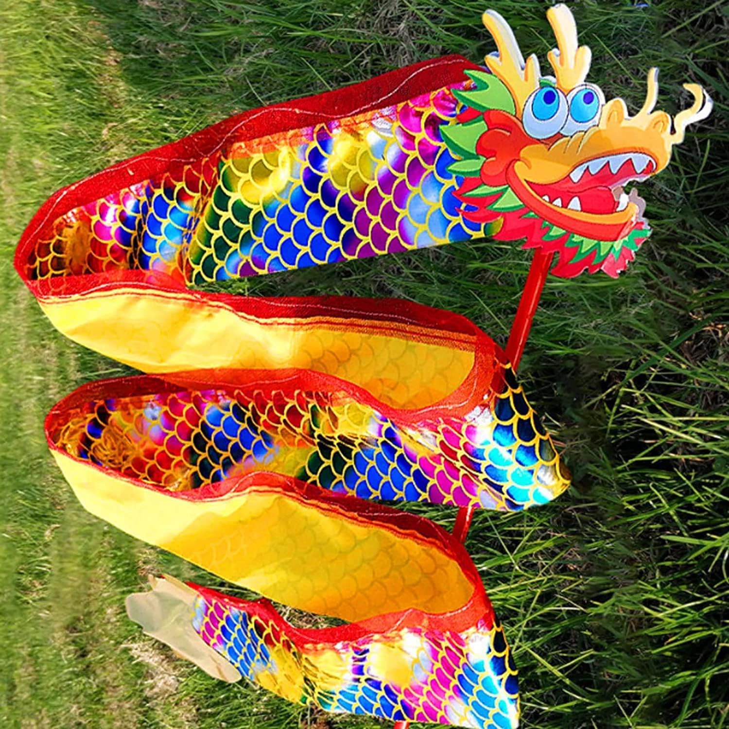 Drago Cinese per Feste Panno di Raso del Drago 3D Danza Cinese Nastro della Puntelli E Leone Feste Cinesi in Italia(210cm)