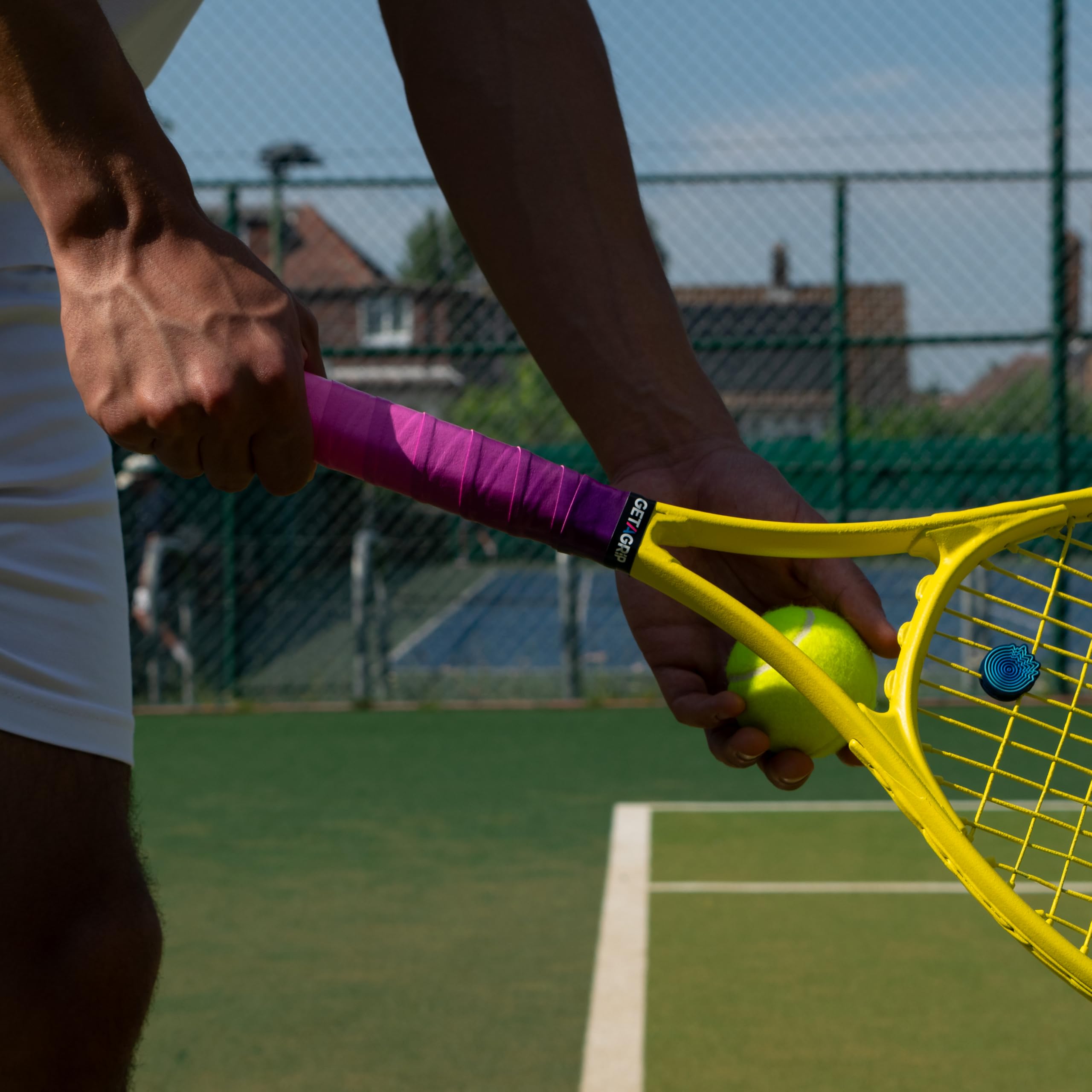 GET A GRIP - Surgrip Customisé pour Raquettes de Tennis - Overgrip de Tennis Antidérapant/Séchage Rapide, Ruban Grip pour Raquette de Padel, Badminton