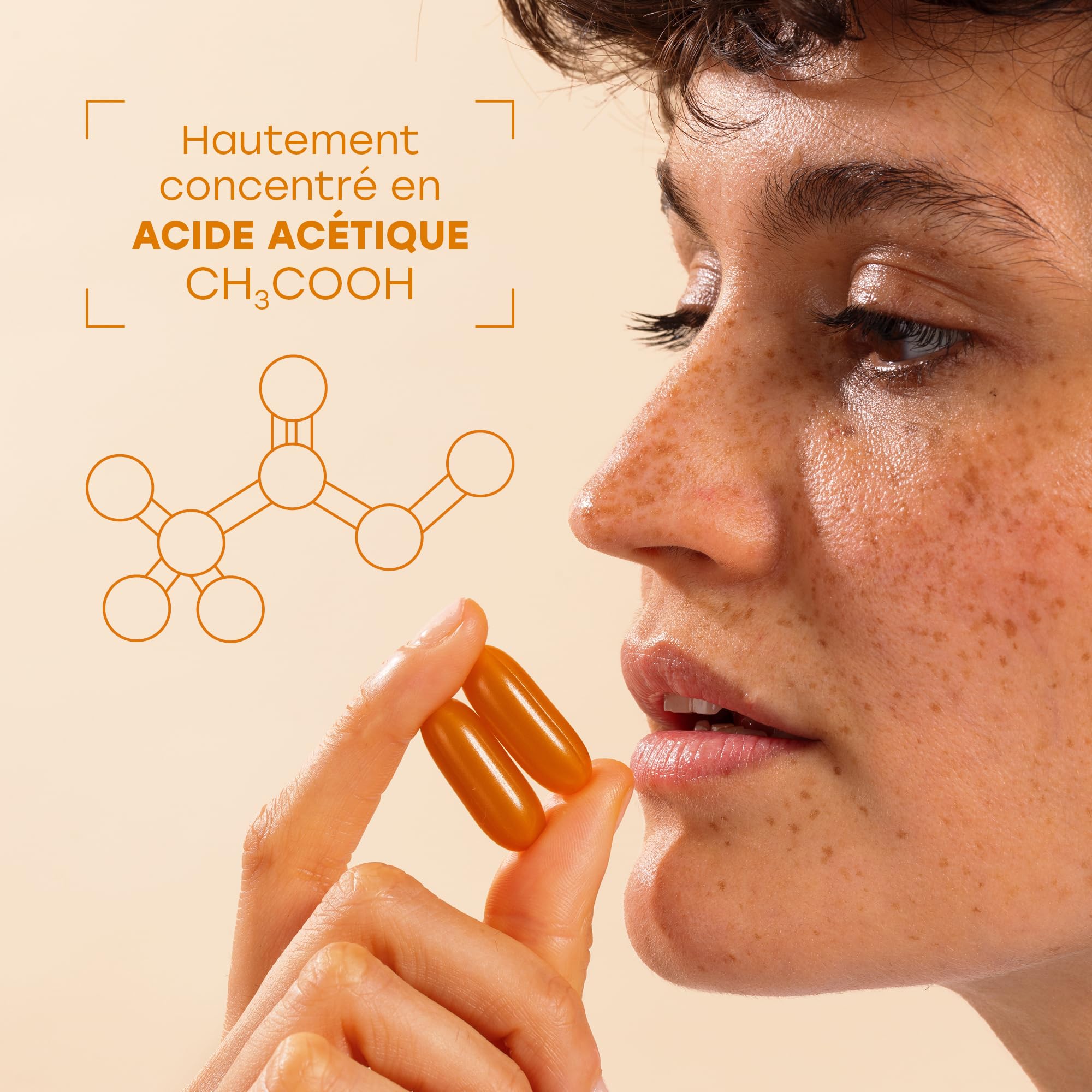 Archie, Capsules Vinaigre de Cidre Biologique - Naturel, sans gluten, sans lactose. Cure de 1 mois. 60 capsules. Made in France.