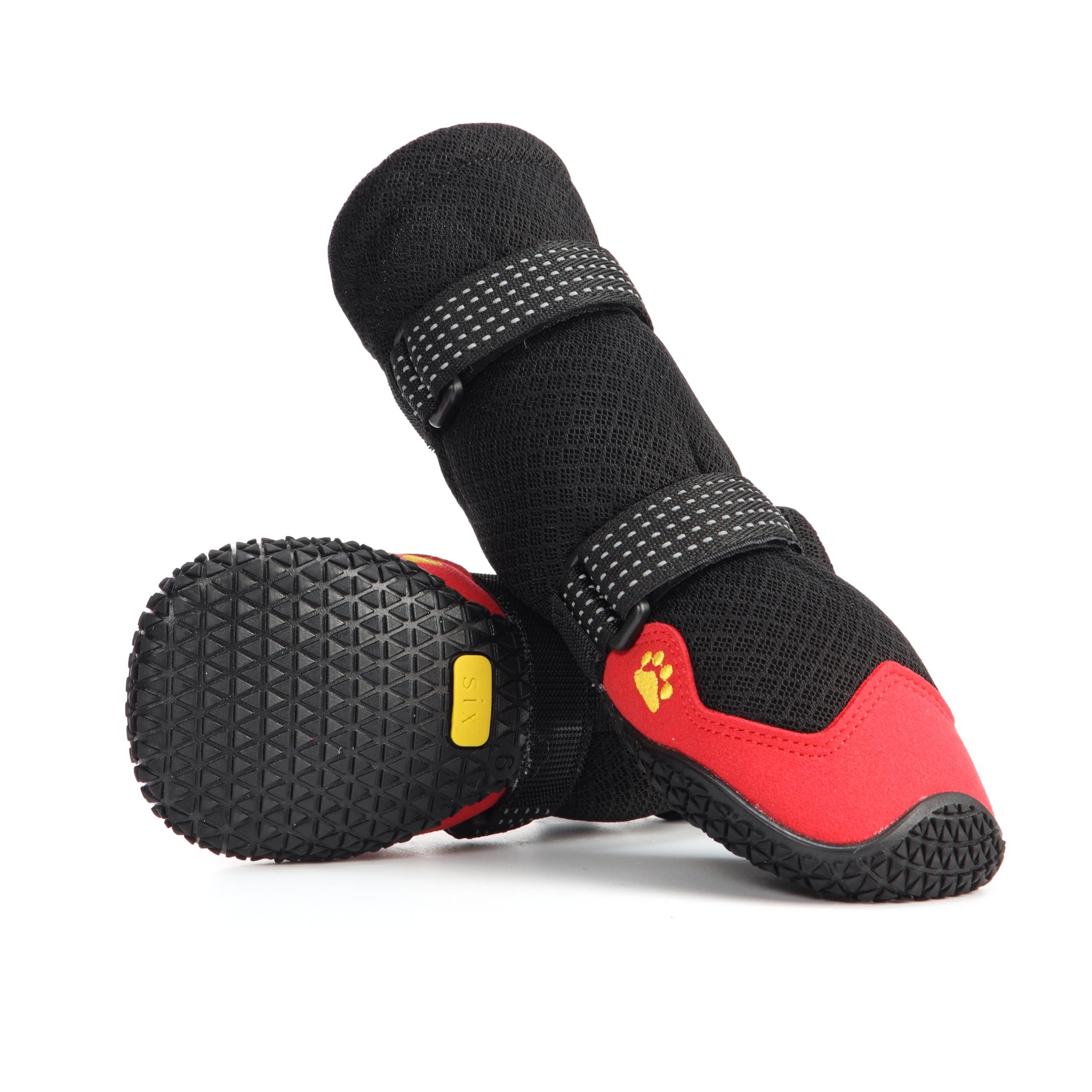 Lot de 4 Paires de Chaussures antidérapantes et imperméables pour Chiens de Petite et Grande Taille avec Sangles réfléchissantes pour la randonnée
