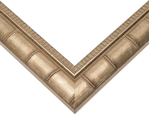 Miniatura 4 de Marco plateado de 4 x 4 pulgadas de ancho de 1.5 pulgadas | Profundidad del marco interior de 0.5 pulgadas | Marco de fotos de bambú Beechey