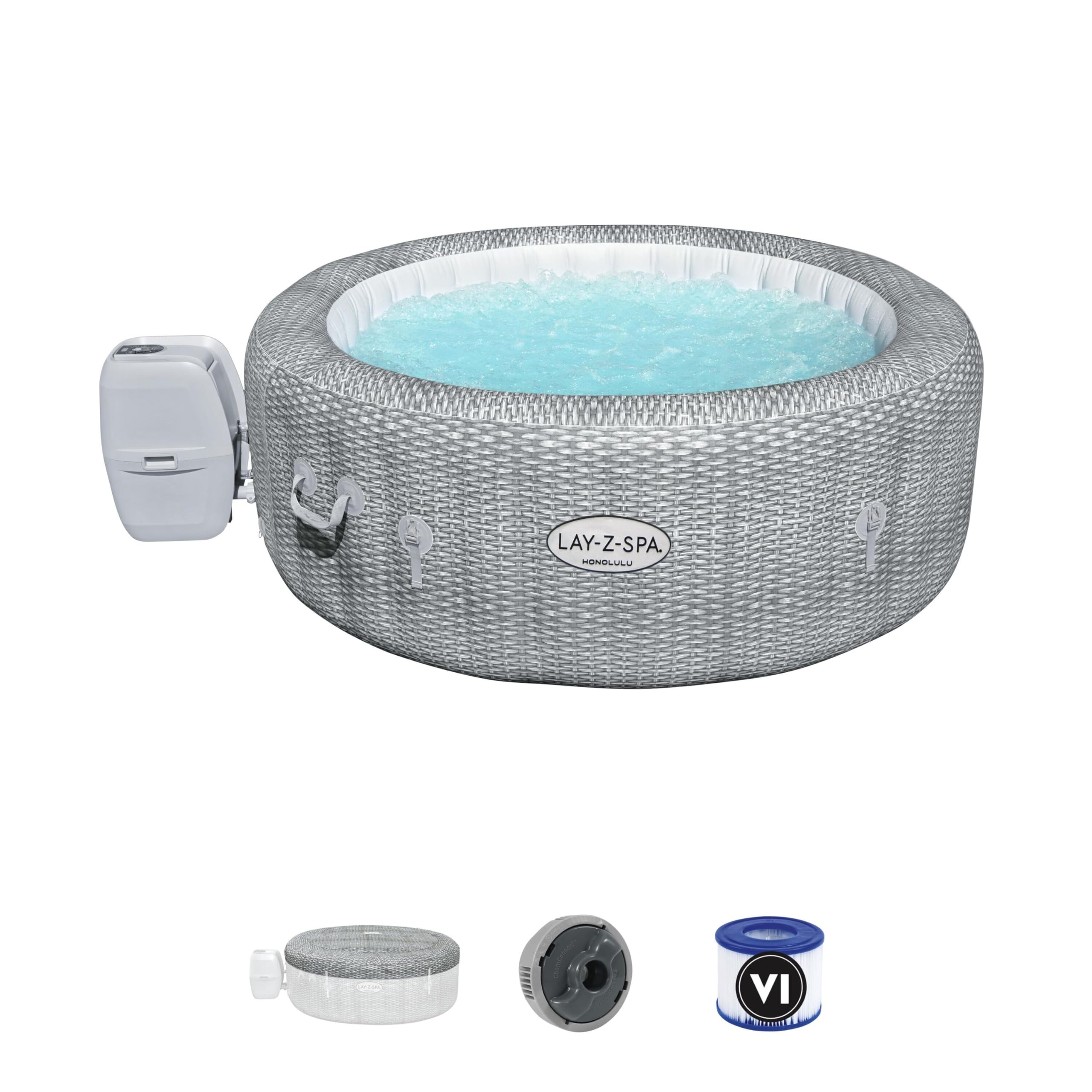BESTWAY - SPA Hinchable Lay-Z-SPA Honolulu para 4-6 Personas Redondo 196x71 cm