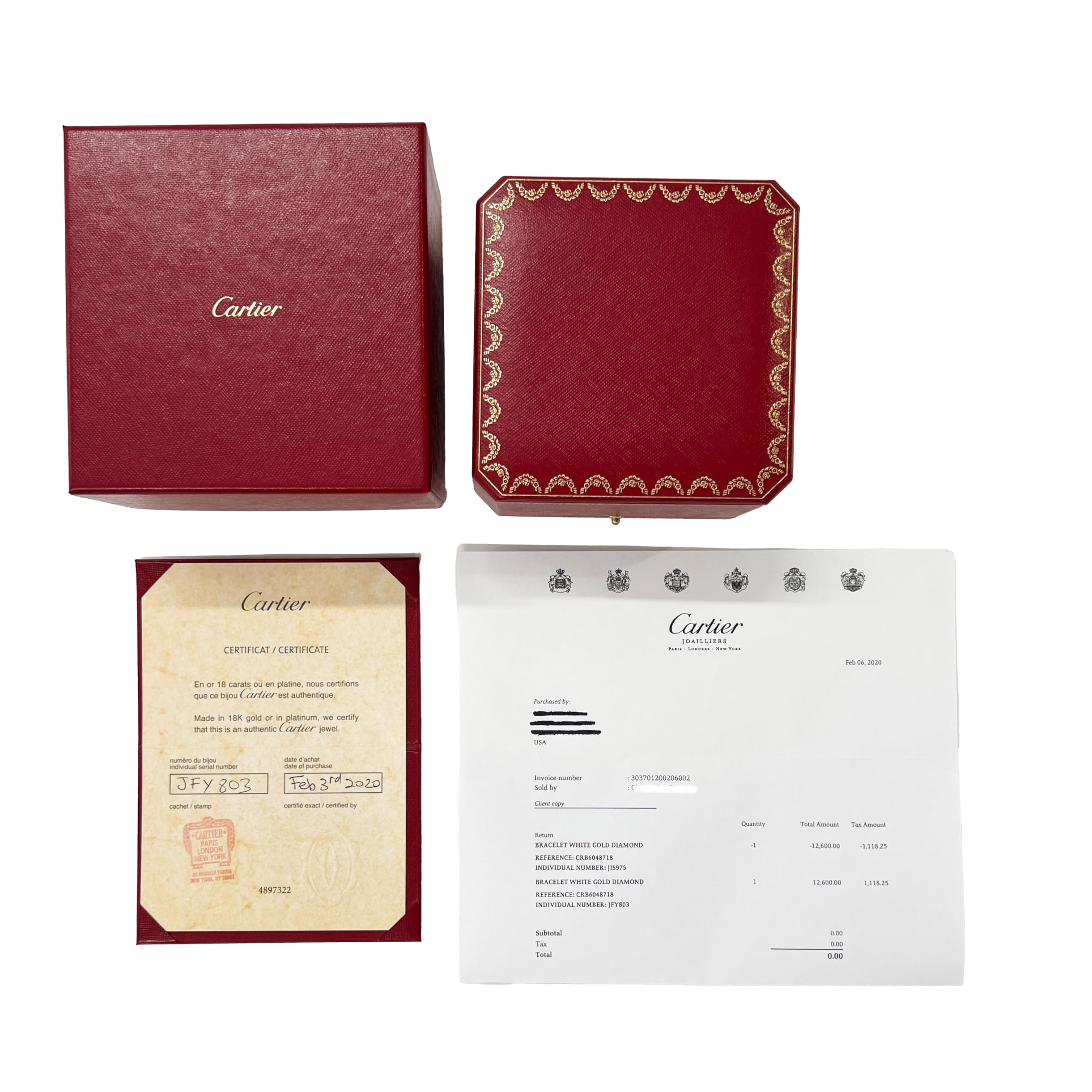 Cartier, Pre-Loved Juste Un Clou Bracelet, Diamonds, White Gold, 18 cm