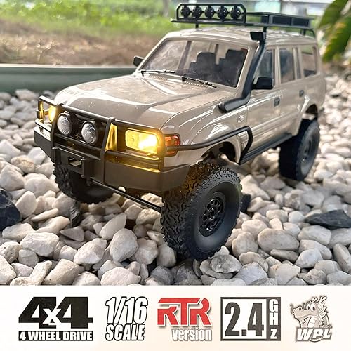 Miniatura 4 de RC Rock Crawler RC Truck 4x4 WPL C54-1 RTR Escala 116 RC Crawler, camión todoterreno todo terreno con chasis y choque mejorados, caja de cambios de