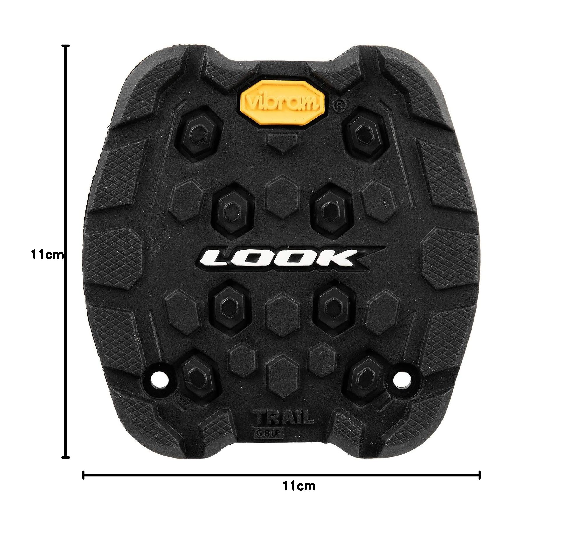 Look Cycle - Almohadilla de Sendero Activ Grip - Compatible con los Pedales Planos Trail Grip - Seguridad Antideslizante - Goma de Agarre innovadora - Tracción excepcional - Negro