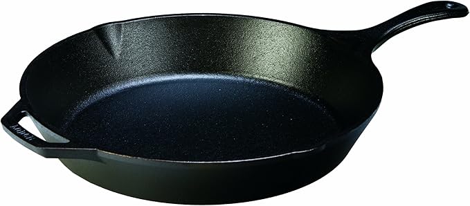 The Lodge L12SK3 13-1/4-Inch Logic Pre-Seasoned Skillet is a popular choice for both amateur cooks and professional chefs due to its durability and excellent cooking performance. Made from heavy-duty cast iron, this skillet is designed to provide even heat distribution and retention, which ensures that food cooks uniformly without hot spots. Its 13-1/4-inch size allows for cooking larger portions, making it ideal for preparing meals for families or gatherings. The skillet comes pre-seasoned with a natural, easy-release finish that improves with use, reducing the need for additional oil during the cooking process.