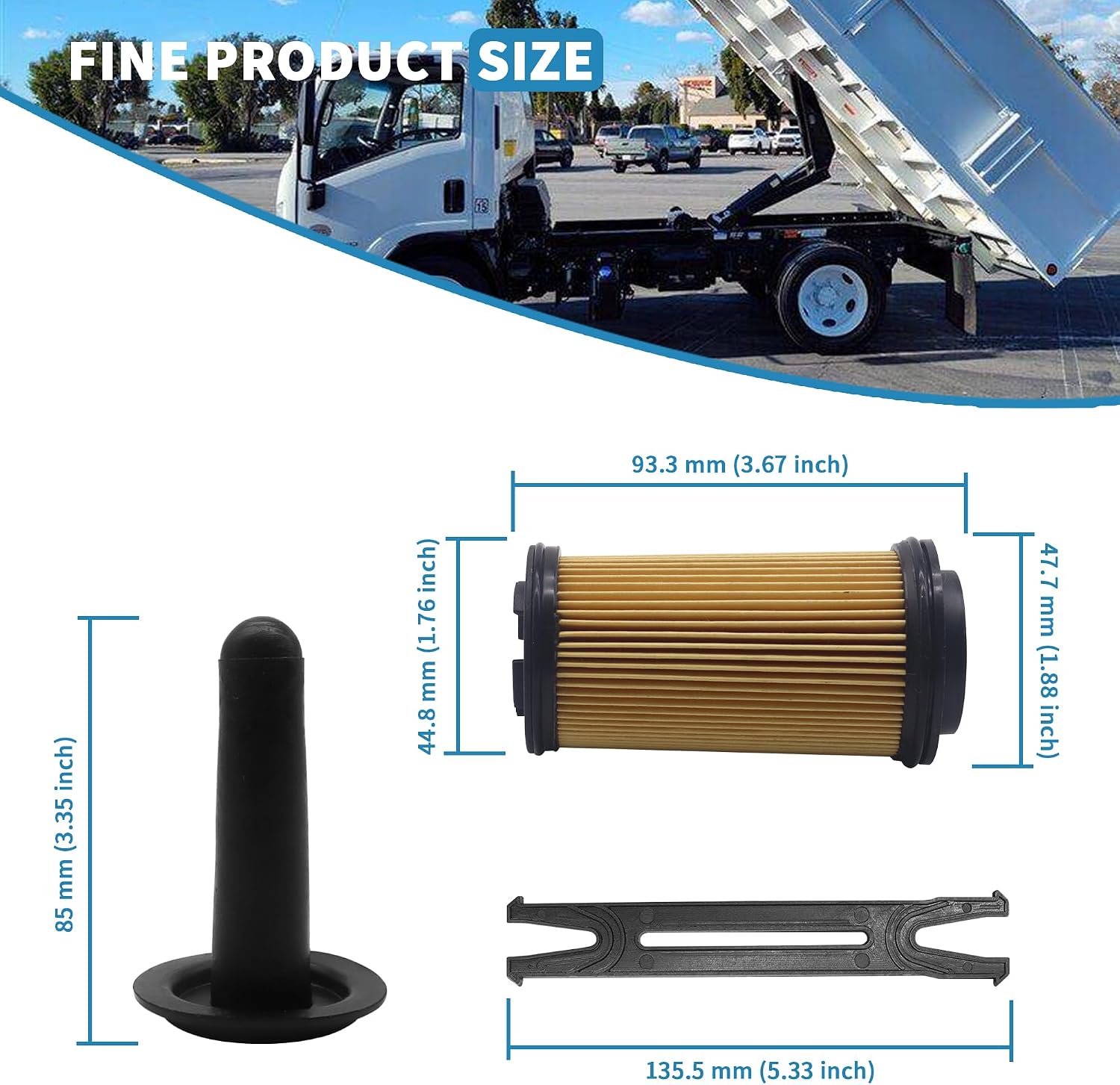 UF101 Urea Filter Kit 1457436033 Compatible with Fleetguard UF101 Bosch Cat Cummins Mack International Trucks Diesel Exhaust Fluid Truck Urea Filter Kit Replace # 1457436033 5303604
