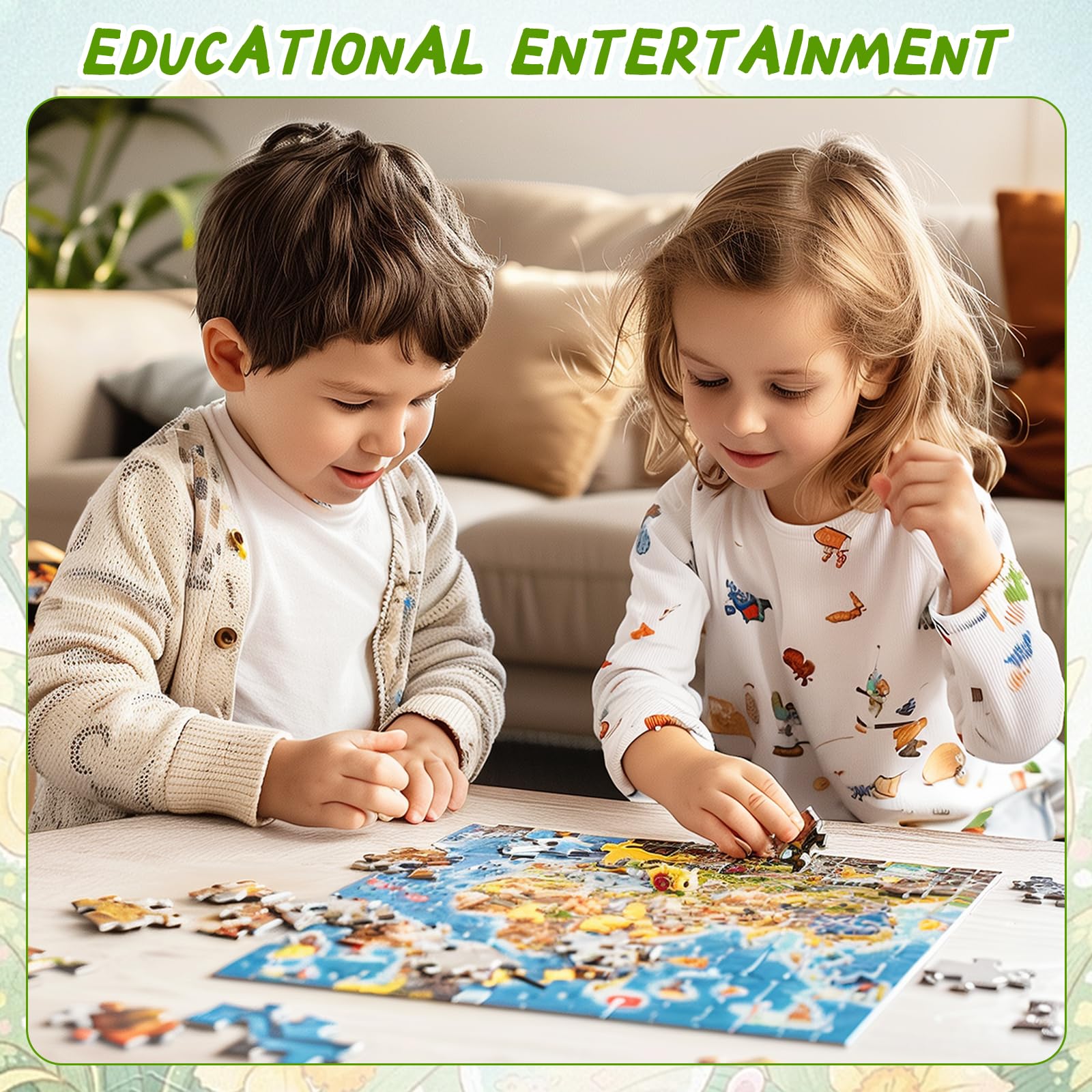 10 Pezzi Puzzle Vuoto, Puzzle Vuoti da Personalizzare, Bianca Puzzles di Cartone Vuoto, Facile da Colorare, 15 X 10 CM, 35 Pezzi per Foglio, per Bambini, Ai Giochi Educativi, Alla Pittura