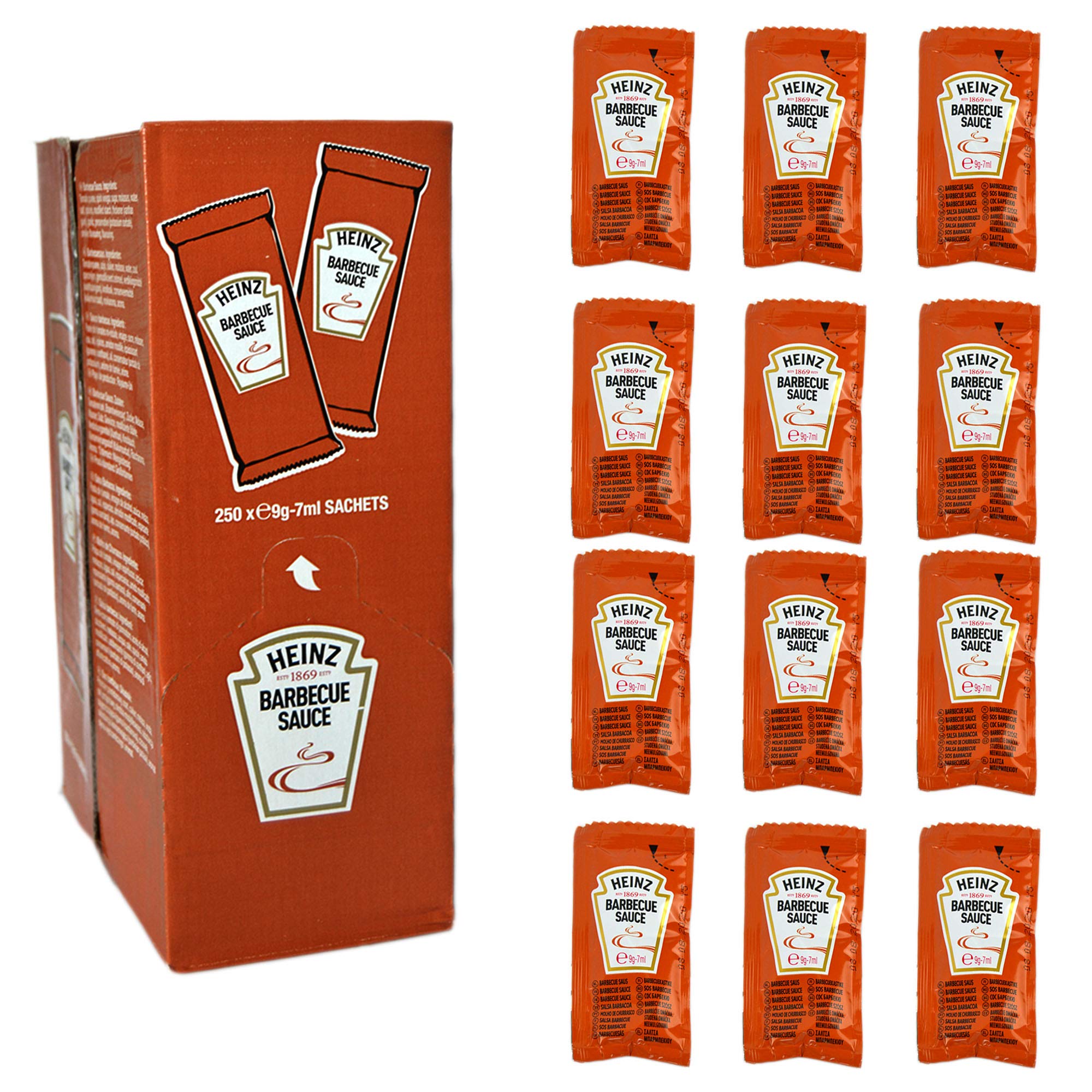 Heinz Salsa barbacoa Sachet – Paquete de 250 unidades de 9 g cada una