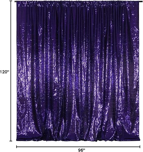 Vista 178 de Poise3EHome Telón de fondo de lentejuelas negras de 8 x 10 pies, cortinas de fondo de lentejuelas gruesas con purpurina, telón de fondo de Navidad