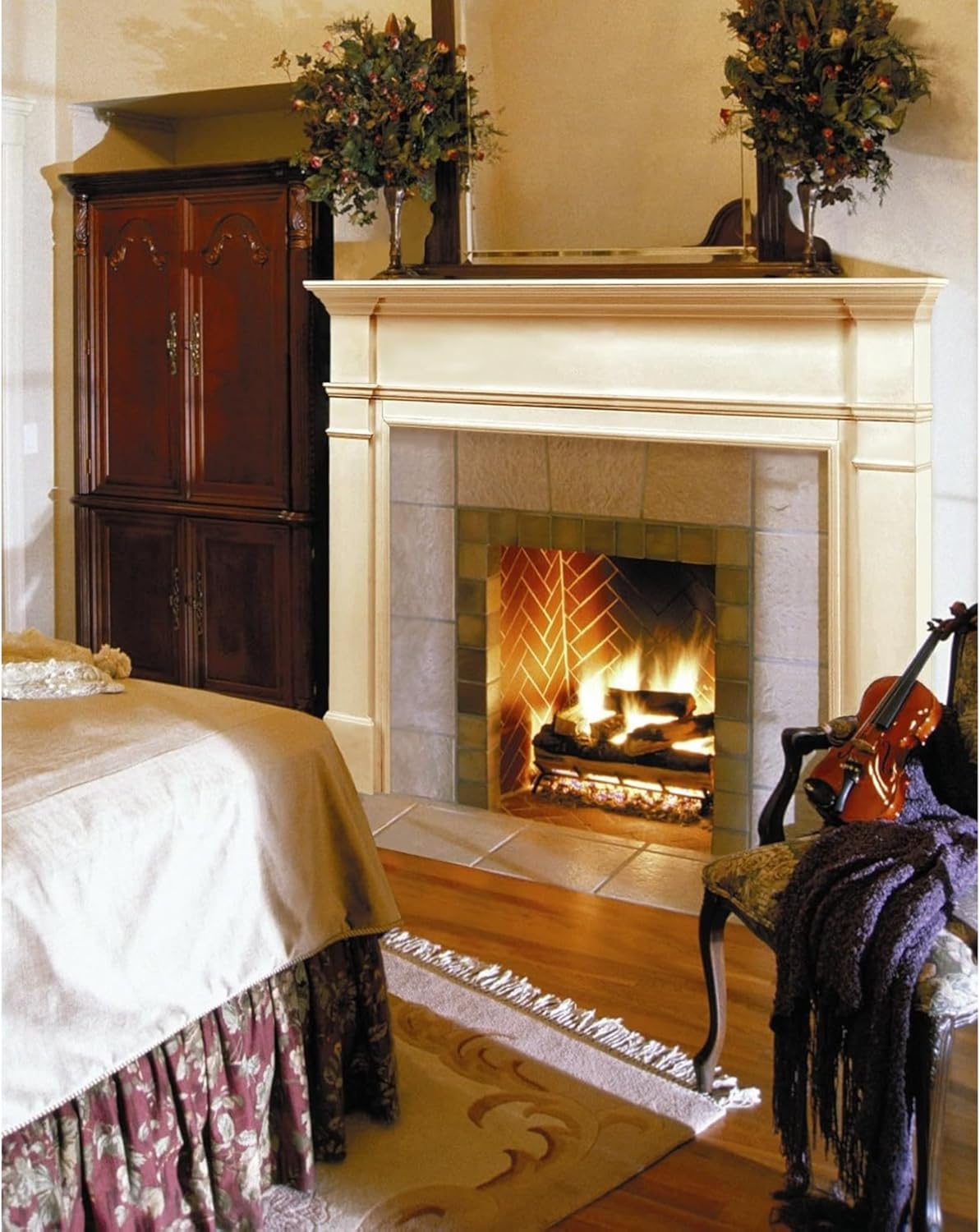 120-48 Windsor Unfinished Fireplace Mantel Surround – 48" Custom-Ready Wood Mantel Frame for Painting or Staining, Classic Architectural Hearth Design (48)
