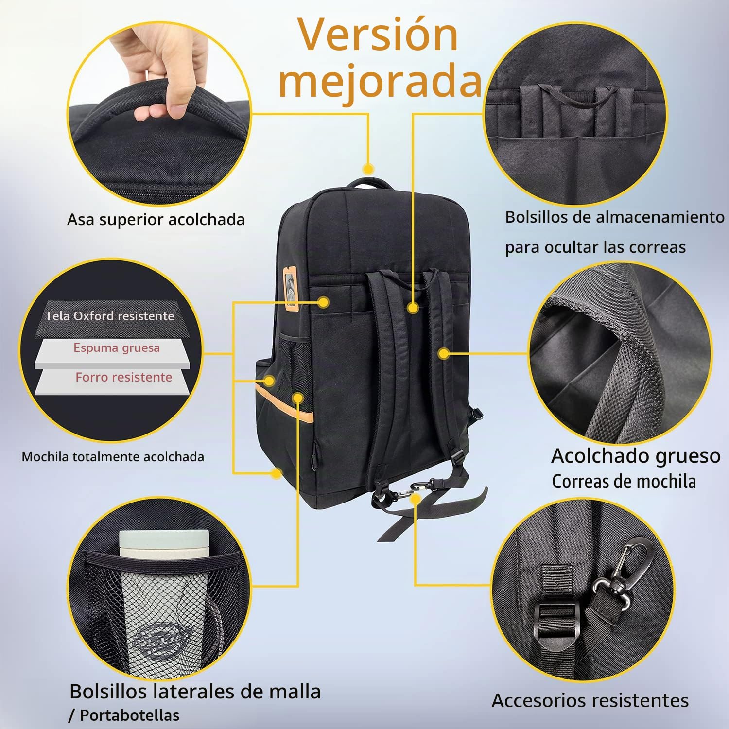 Hap Tim Bolsa de Viaje para Asiento de Coche, Funda Acolchada para Asiento de Coche para avión, transportador portátil para Asiento de Coche Esencial para Aeropuerto, Mochila de Viaje para Asiento de
