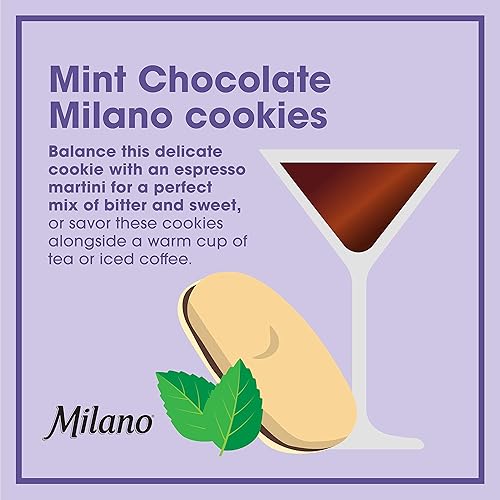 Vista 76 de Pepperidge Farm, Milano, galletas, chocolate negro, 22.5 onzas, paquete múltiple, tina, paquetes de 2, total de 30