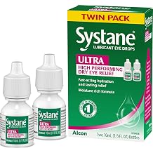 Systane UlTRA Lubricant Dry Eye Drops, 0.33 Fl Oz, 2 Pack