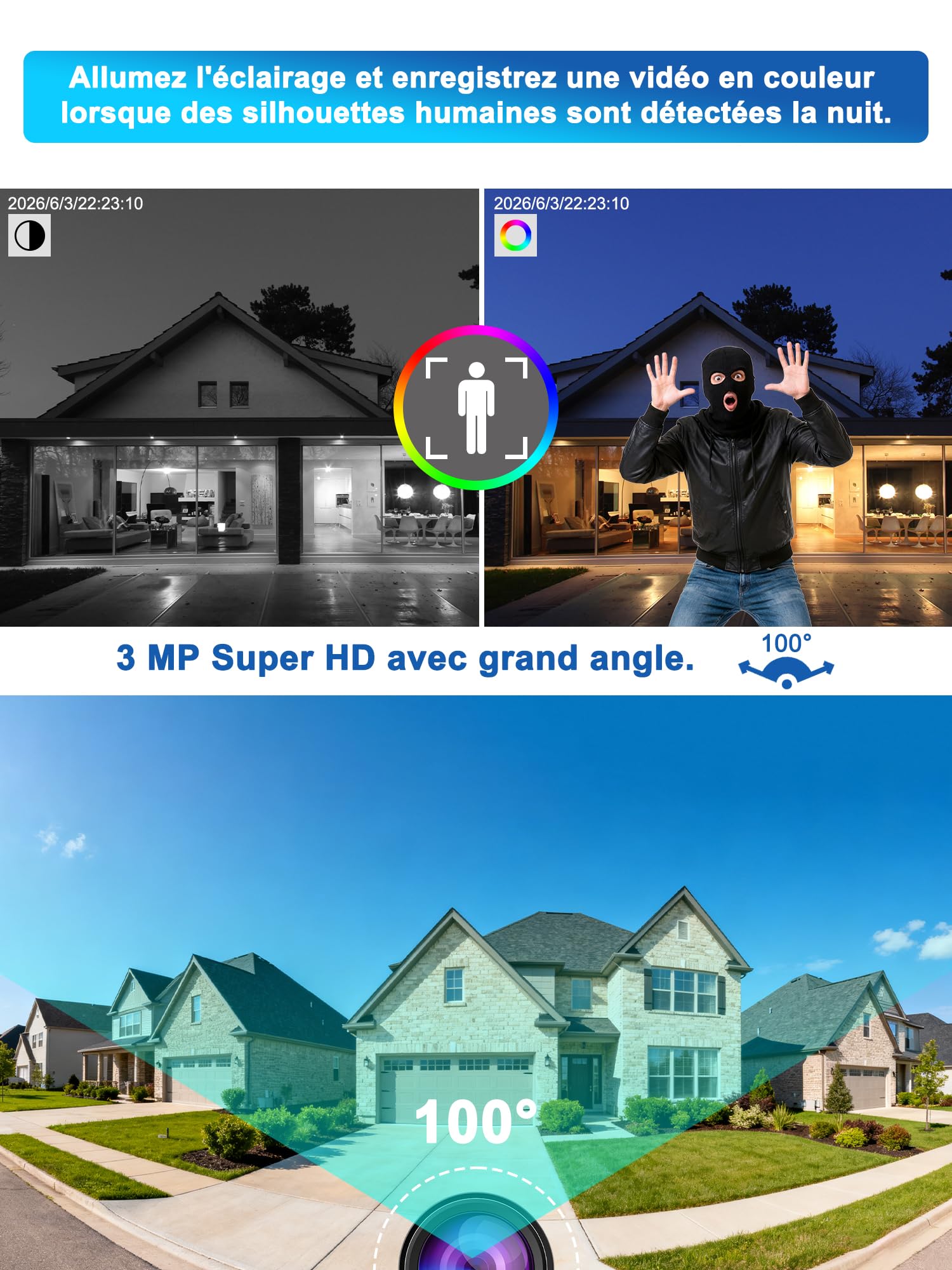 4K Kit Cámaras de Vigilancia,8CH NVR y 4pcs HD de vídeo vigilancia con Audio bidireccionalcon Visión Nocturna en Color,Grabación 24/7, Detección de Personas Movimiento,Seguimiento Automático