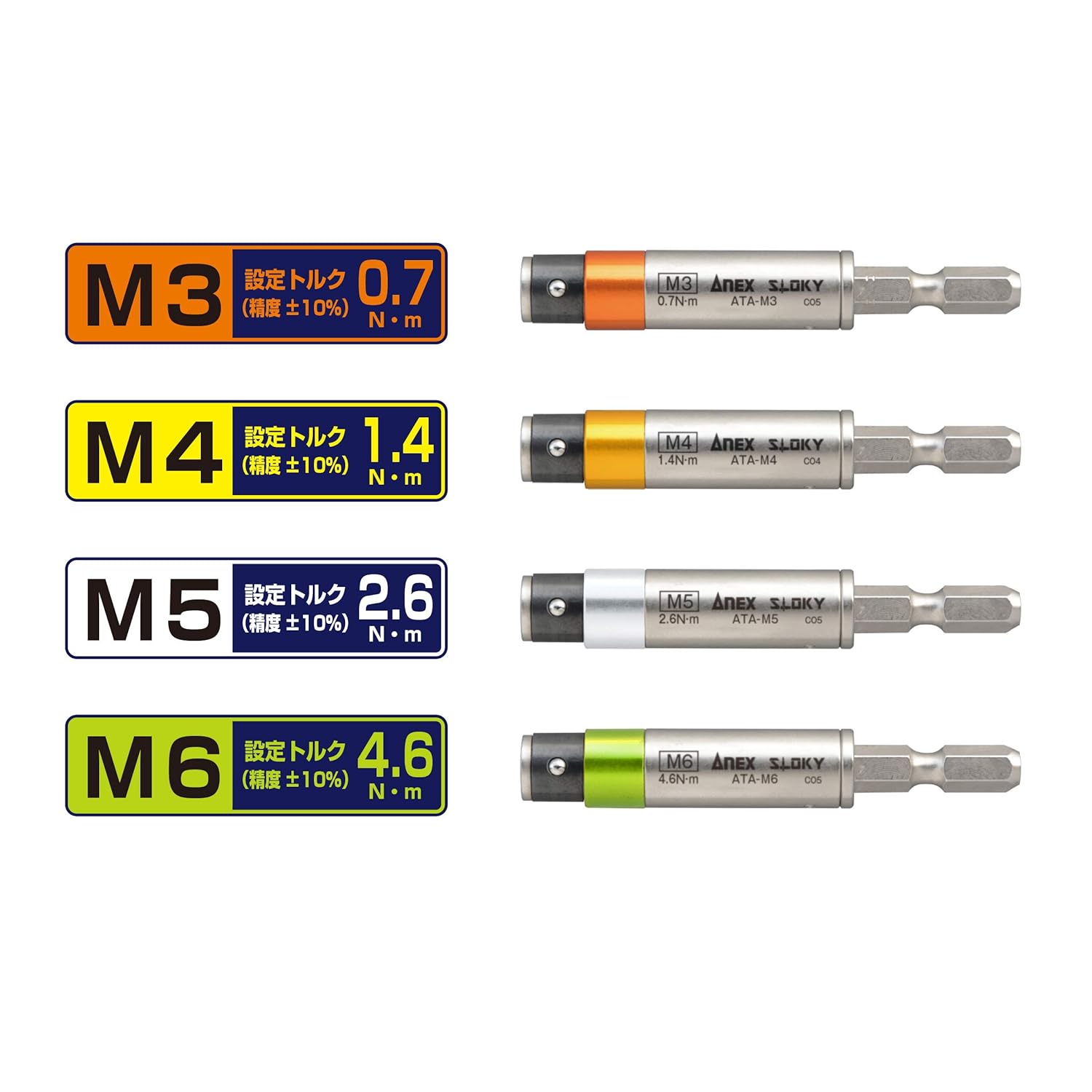 ANEX ATA-M5 Torque Adapter for Electrical Work, M5 (2.6 Nm)