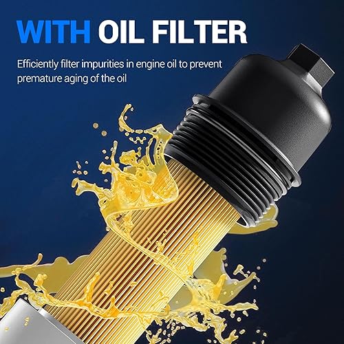 Miniatura 7 de Autoround 5184294AE - Enfriador de aceite de motor con carcasa de filtro de aceite para Jeep WranglerGrand Cherokee, Ram 1500, Dodge