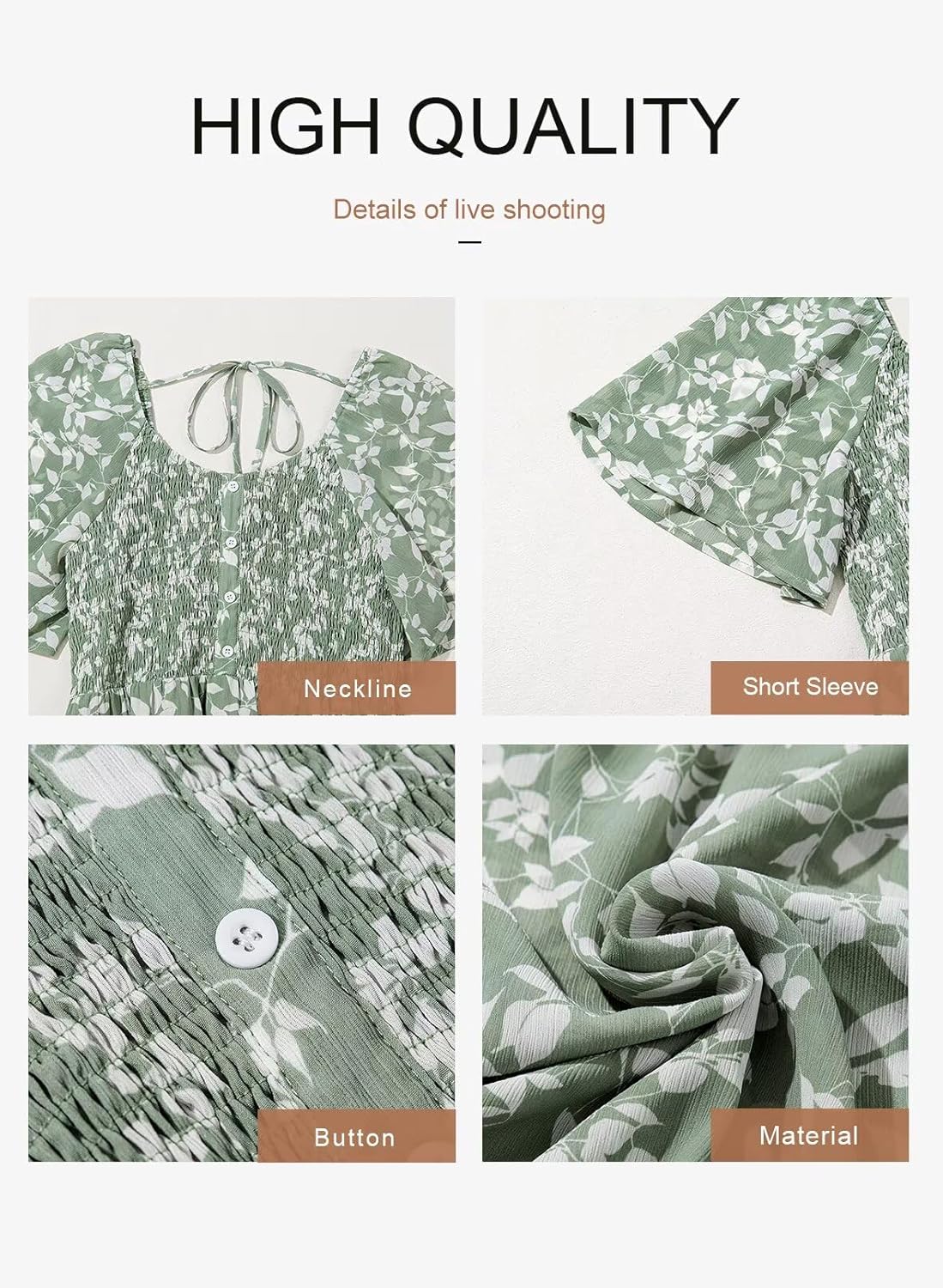 Dokotoo Womens Dresses 2025 Square Neck Tie Backless Summer Dresses Cap Sleeve Floral Buttoned Empire Waist Maxi Dress