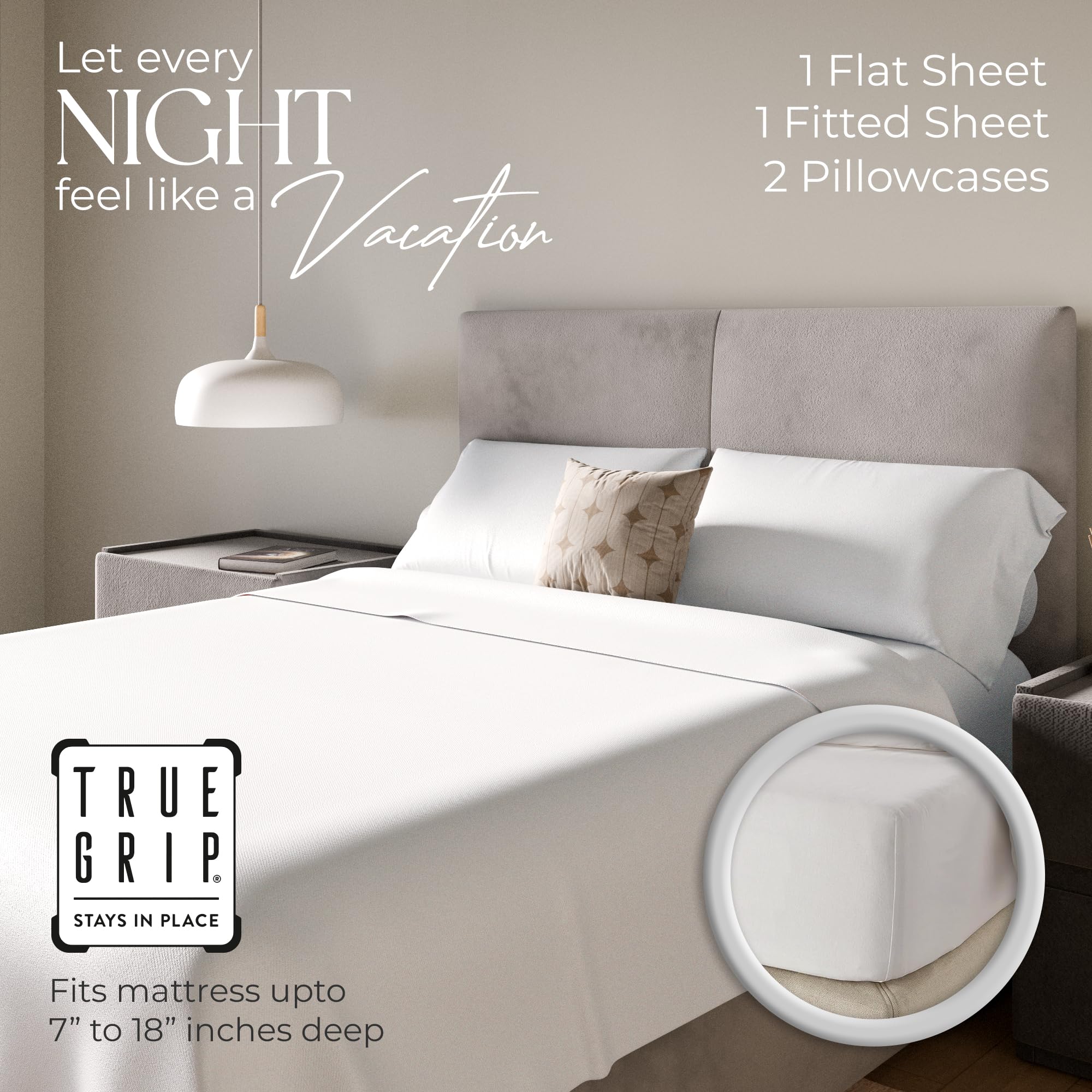 SUPREME ELEGANCE 800 Thread Count Queen Arctic White Sheets Set, Ultra Soft & Silky Cotton Rich Easy Care Bed Sheets, Sateen Sheet Set with Deep Pocket (1 Flat Sheet, 1 Fitted Sheet & 2 Pillowcases)