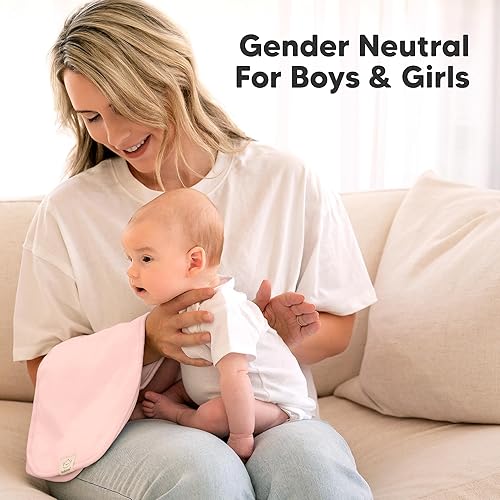 Vista 350 de Paños orgánicos para eructos para bebés niños y niñas, paquete de 5 paños de algodón súper absorbentes para bebés, trapos suaves y afelpados