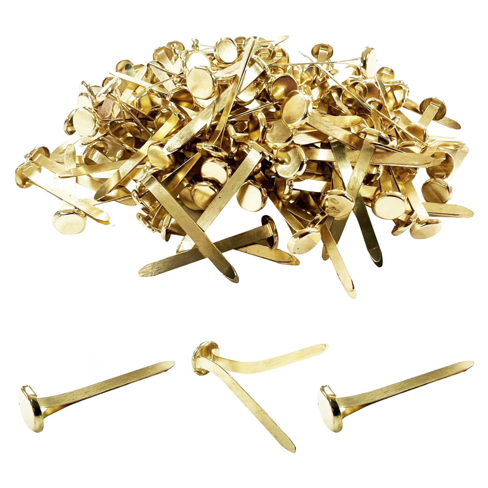 Pack of 200 30mm Brass Paper Fasteners