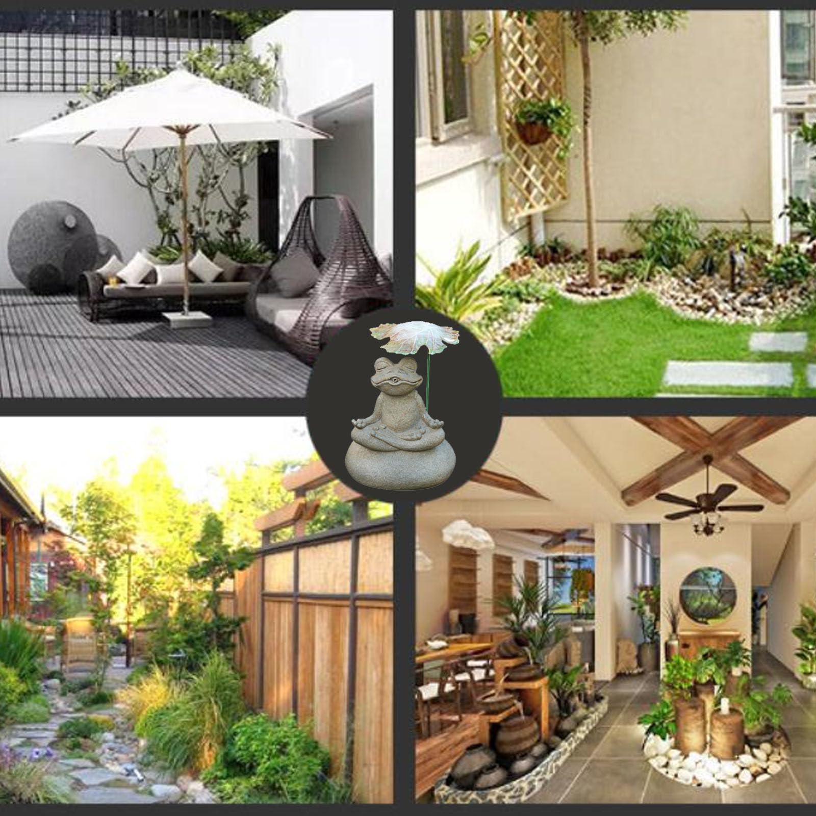 Fontane A Forma Animale e Zampilli per Piccoli Laghetti Fontana a Forma Rana in Pietra Elementi Decorativi per Esterni Ideali per Cortili Laghetti e Giardini Style 1