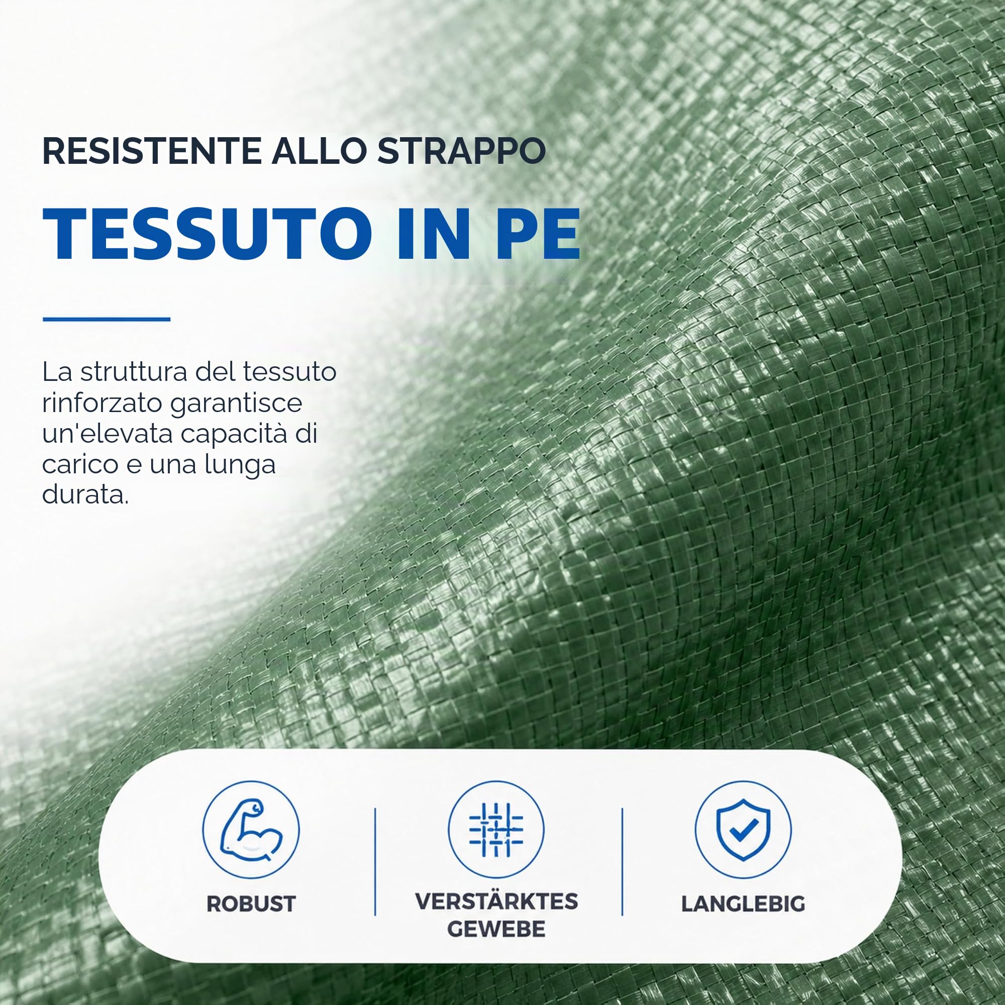Telone impermeabile, 6 x 10 m, 150 g/m², verde, con occhielli, per tenda da sole, telone per rimorchio da cantiere