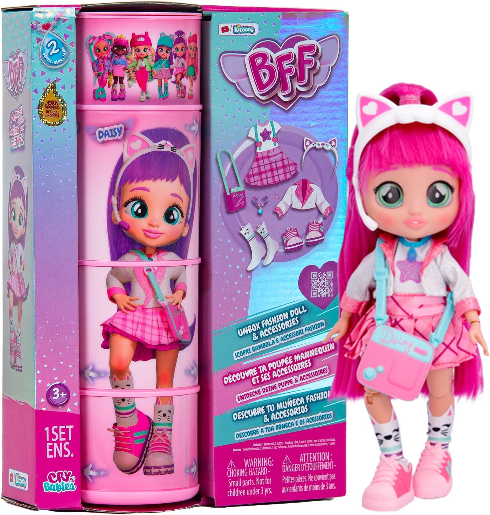 BFF by Cry Babies Doll Daisy 8-Inch