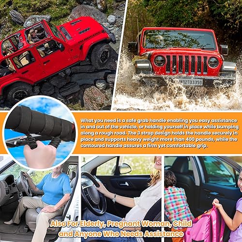 Miniatura 4 de Asas de agarre para Jeep Wrangler JK JKU JL JLU TJ YJ Sports Sahara Freedom Rubicon Unlimited Gladiator JT 1955-2023 UTV ATV Accesorios Premium 550