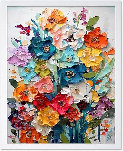 Poster Master Póster botánico vintage, estampado floral retro, regalo para artistas, amigos, flores silvestres, acuarela, ilustración, brillante,