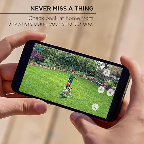 Miniatura 3 de Merkury Smart Cámara de seguridad para exteriores, 1080p HD, detección de movimiento, audio de 2 vías, visión nocturna, resistente a la intemperie,