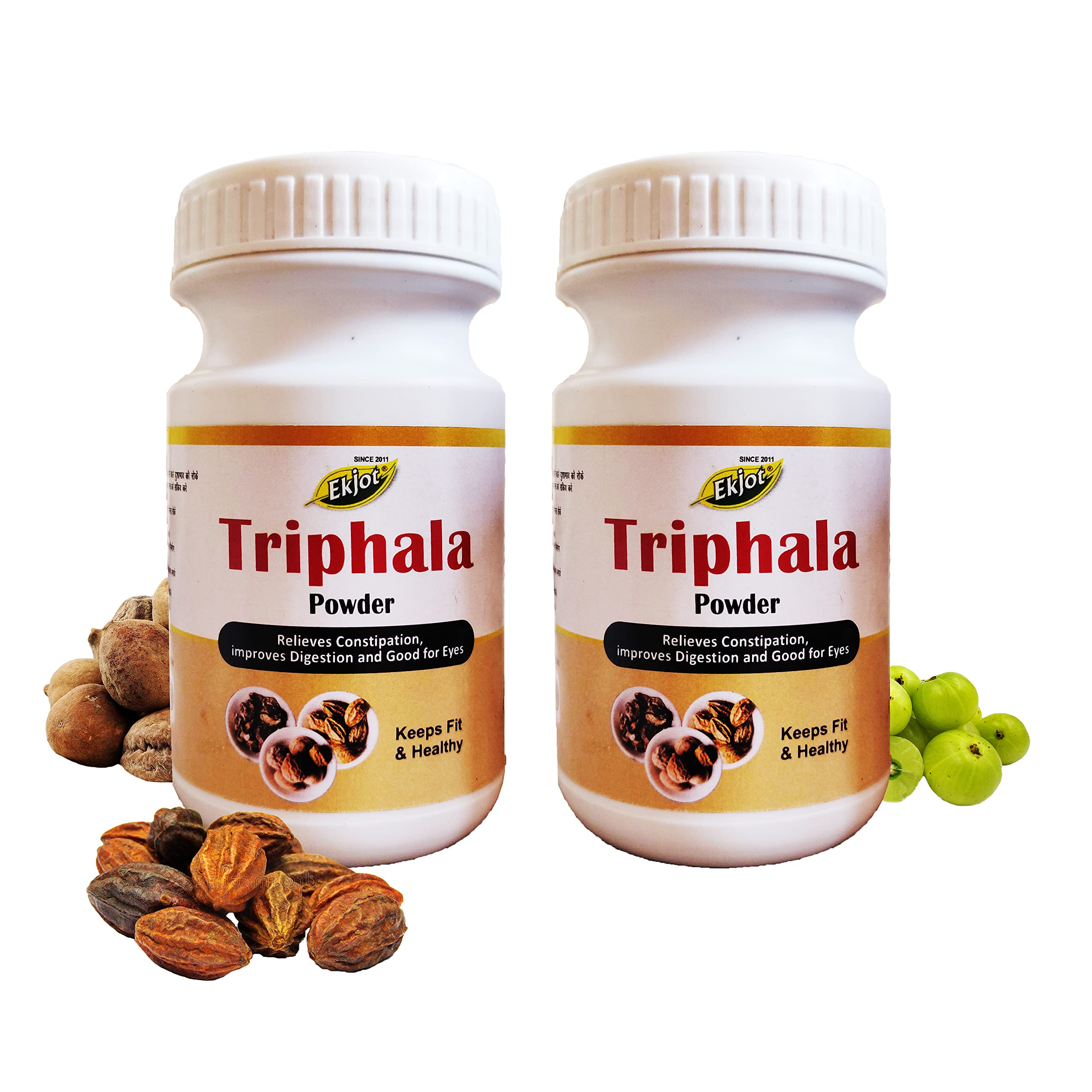 EKJOT HERBALS Organic Triphala Powder | 100% Ayurvedic Formula Acts as Herbal Laxative | Digestive Care | Pure & Natural GMP Certified Product, 100gms (Pack of 2) (B08Q4FRQY1) Amazon Price History, Amazon Price Tracker