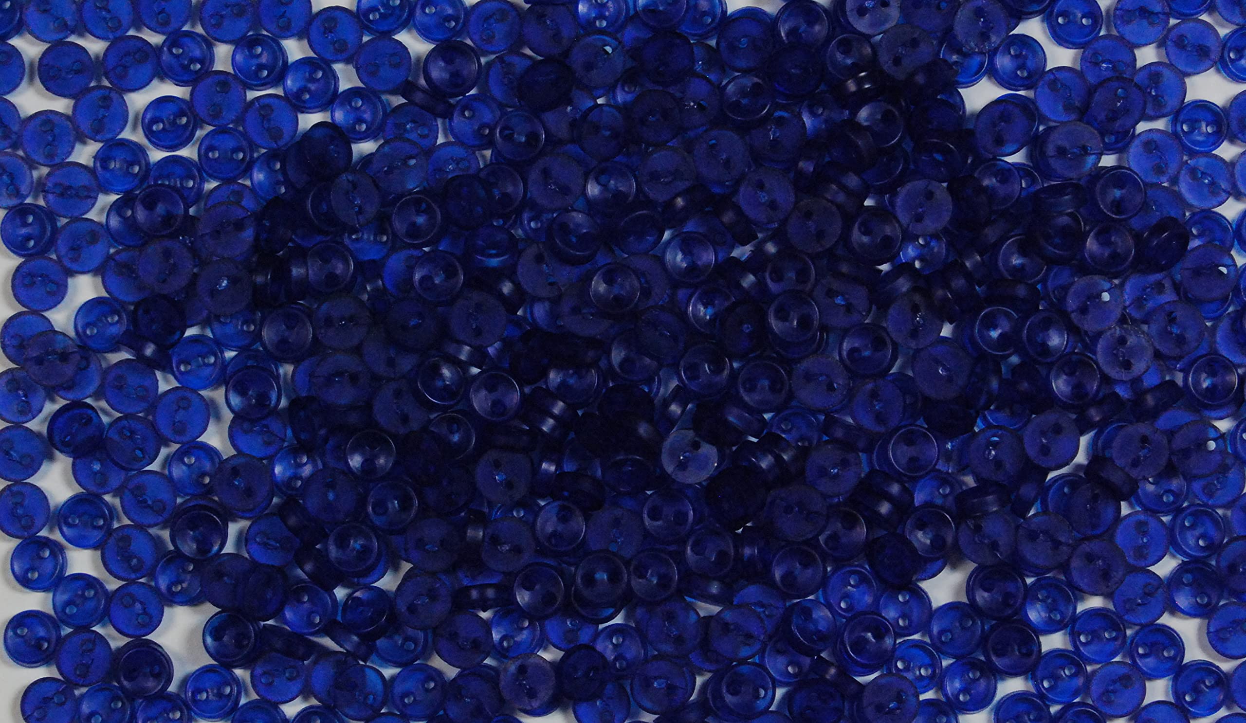 celloexpress 5mm Transparent Blue Circles Mini Doll Buttons for Dolls & Soft Toys Clothes - 5mm Assorted Round Colours & Designs (Pack of 2000, Transparent Blue Circles) — image 1