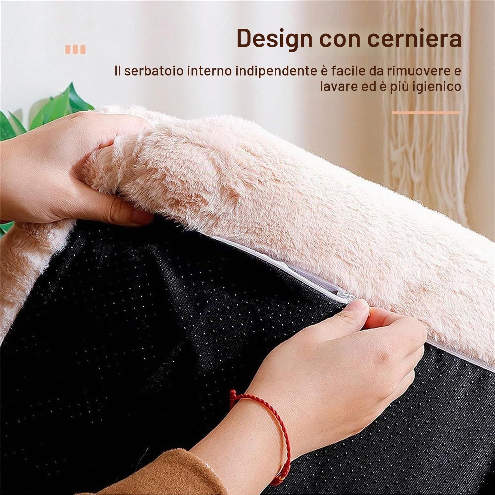 Calming Pet Sofa,Calming Dog Bed Fluffy Plush pet Sofa, Dog Bed for Small Medium Large Dogs, Memory Foam with Removable Washable Cover (L, Brown)