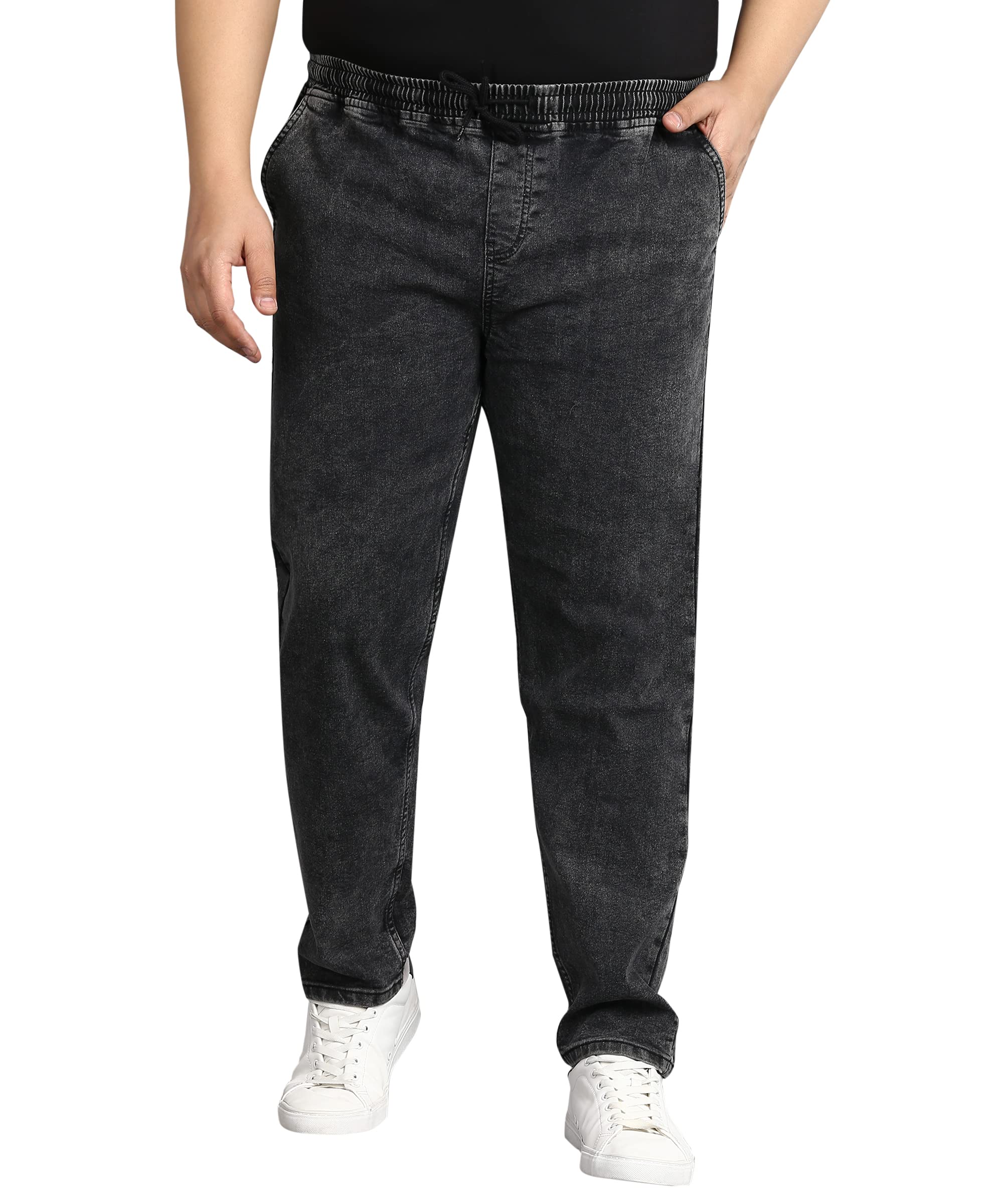 urbano plus Men Mid Rise Regular Fit Washed Jogger Jeans Stretchable-picture-18