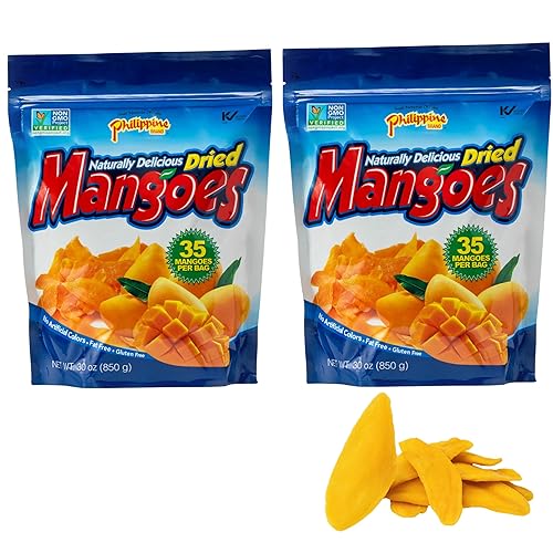 Miniatura 6 de Philippine Brand Dry Mango bolsas de 20 onzas paquete de 2