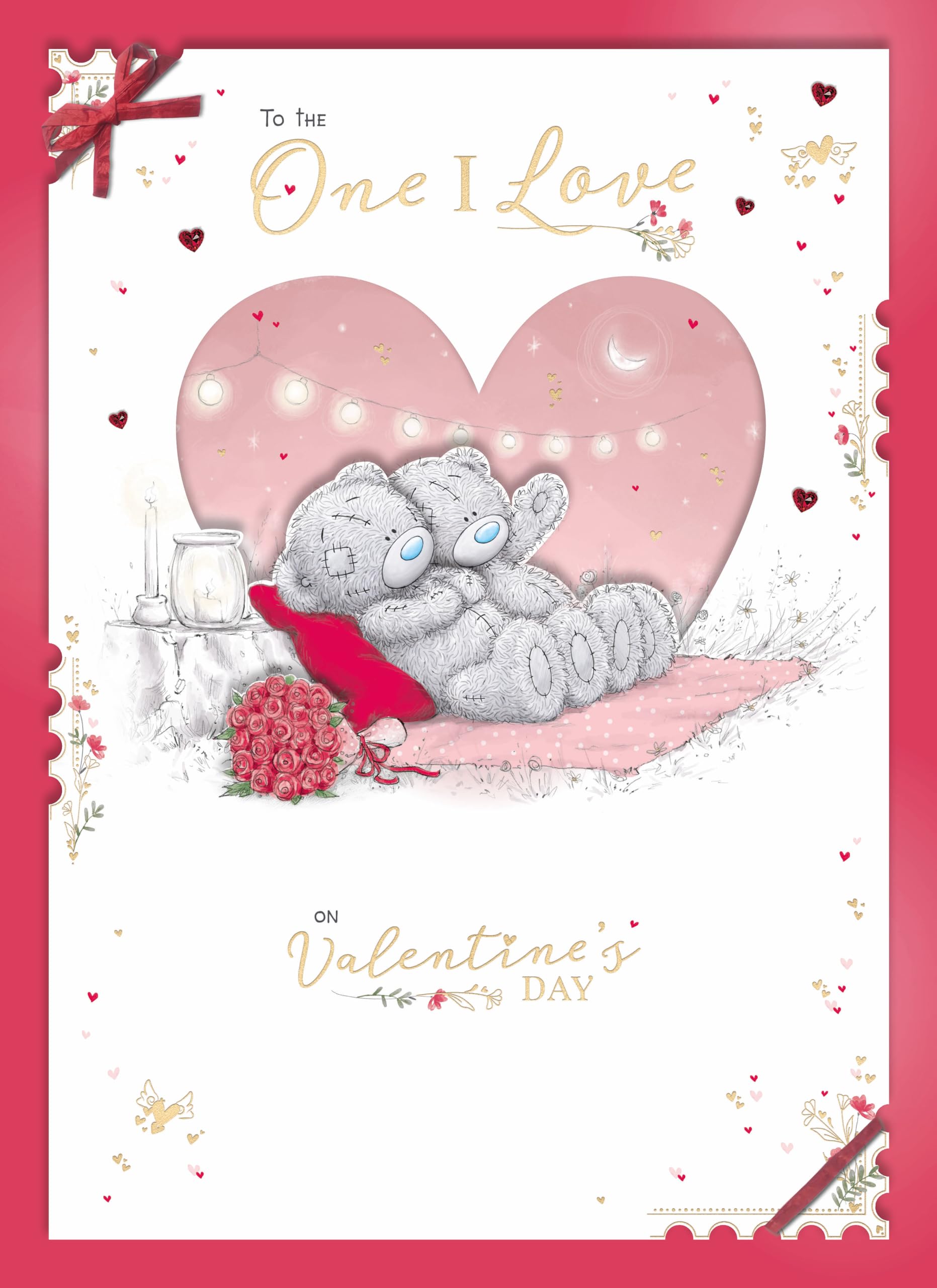 Me To You Tatty Teddy Luxury Boxed Large Handmade Valentine's Day Card To the One I Love 12 x 17 - Official Collection
