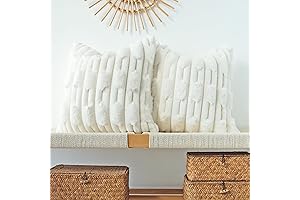 JojuSoft Pack of 2 Faux Fur Plush Decorative Throw