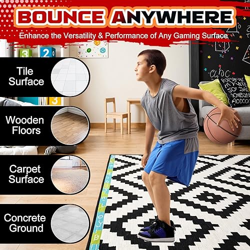 Miniatura 6 de Baloncesto silencioso tamaño 7 (29.5 pulgadas)  Baloncesto interior sin aire ranurado para regates silenciosos y entrenamiento en interiores, pelota