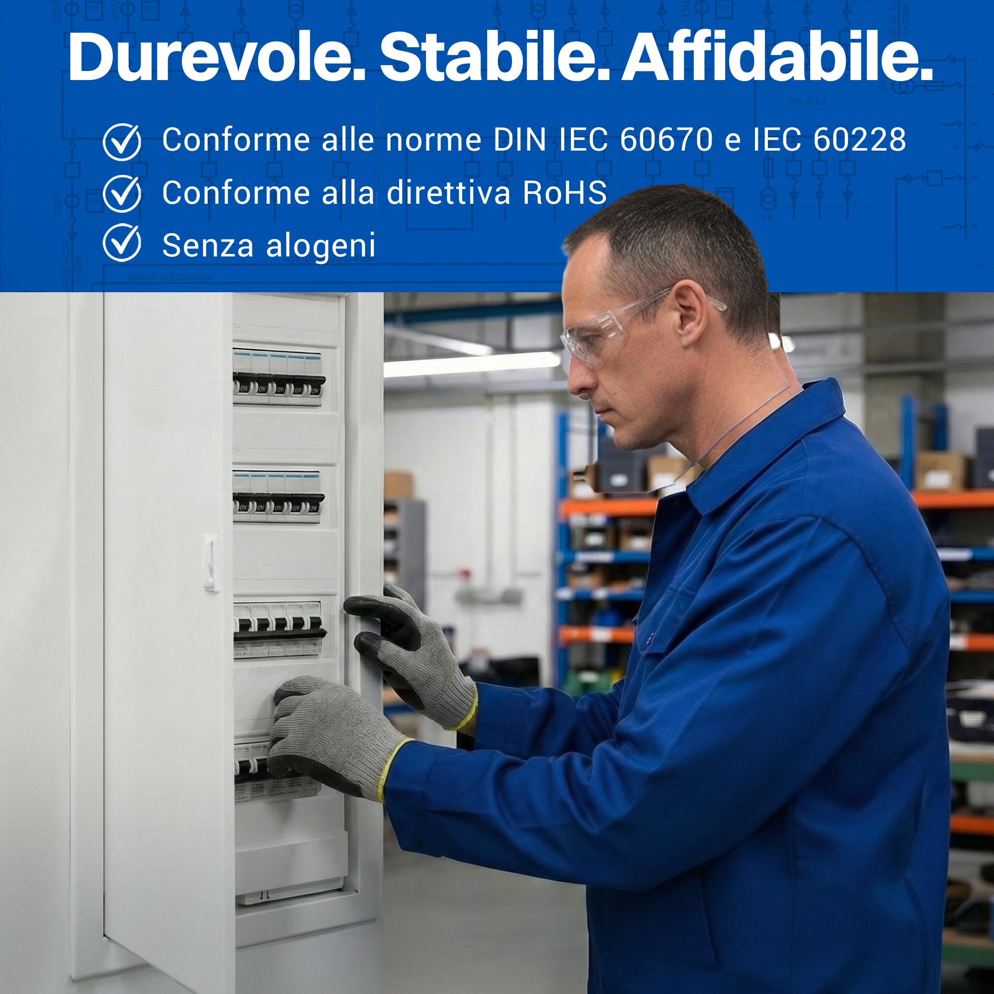 Intratec Quadro Elettrico da Incasso 4 File – Centralino di Distribuzione IP40 per 48 Moduli con Porta Metallica Bianca e Guida DIN per Impianti Elettrici Interni – 346 x 717 x 92mm