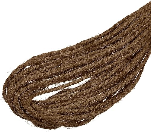 Miniatura 3 de MECCANIXITY Cuerda de yute de 33 pies de 0.079 in, cuerda de yute, cuerda de yute natural para manualidades, jardinería, agrupación, decoración del