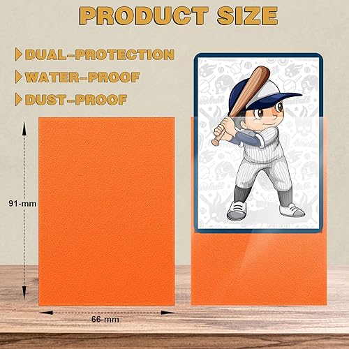 Miniatura 2 de 100 fundas mate para tarjetas intercambiables, fundas protectoras de tamaño estándar, protectores de tarjetas de mazo para tarjetas de béisbol,