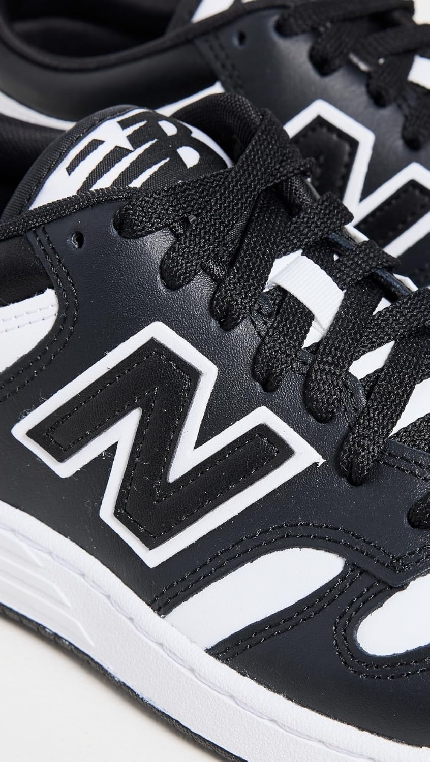 New Balance Unisex-Adult BB480 V1 Sneaker, White/Black, 6 - Image 5